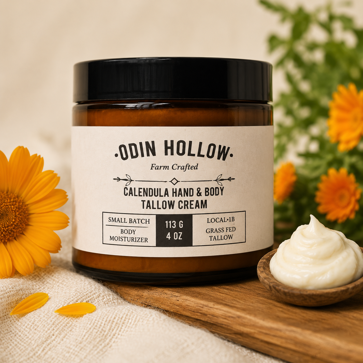 Calendula Infused Tallow Hand & Body Cream