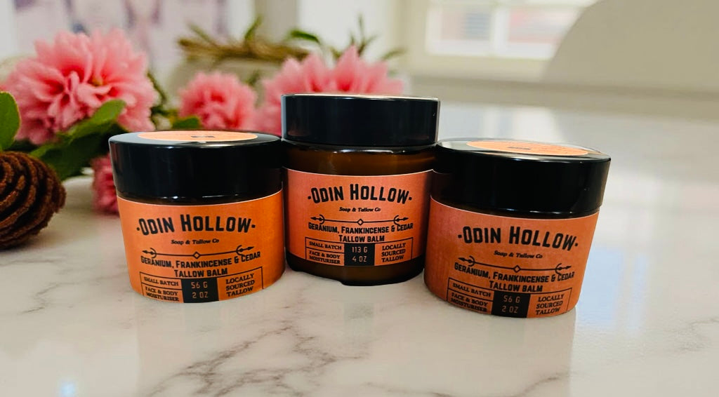 Geranium, Frankincense, & Cedar Tallow Balm