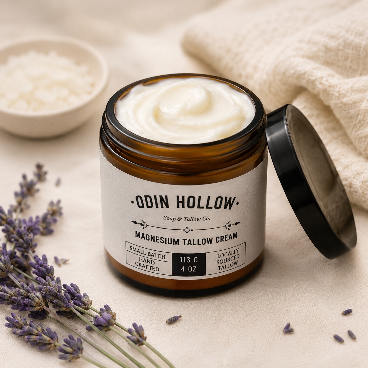 Grass-Fed Tallow Magnesium Cream | Topical Magnesium for Sleep & Muscle Recovery