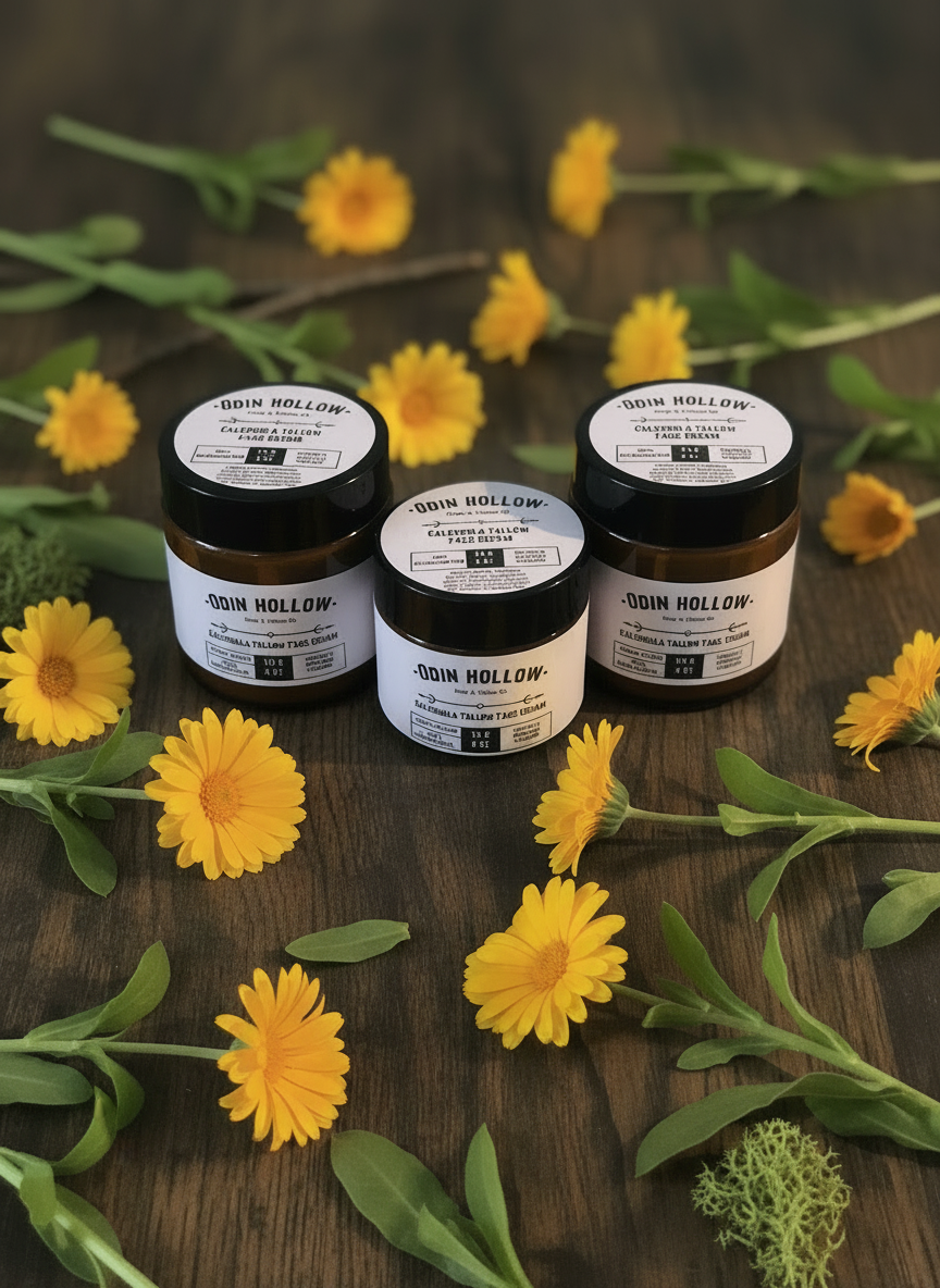 Calendula Grass-Fed Tallow Face Cream | Natural Moisturizer for Dry Skin