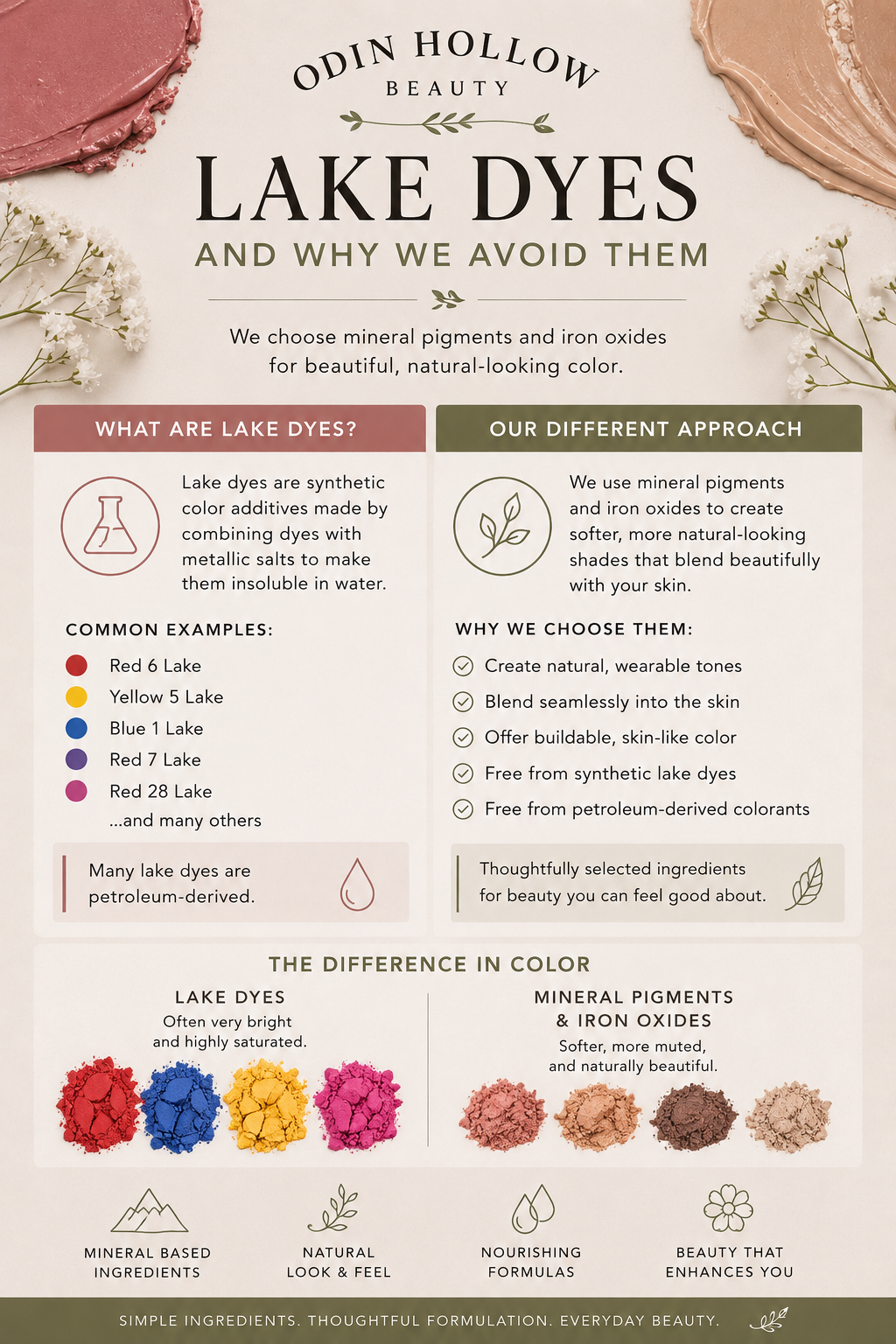 Why We Avoid Lake Dyes in Our Makeup Formulations