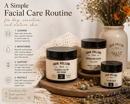 A Simple Facial Care Routine for Dry, Sensitive, and Mature Skin