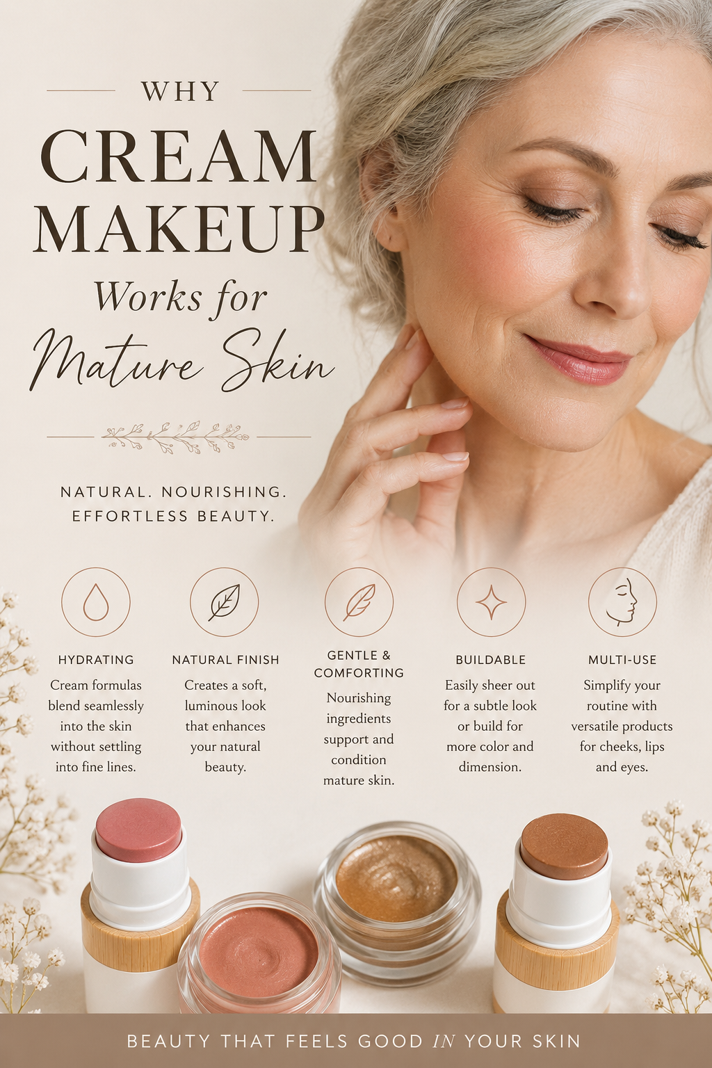Why Cream Makeup Works Beautifully for Mature Skin