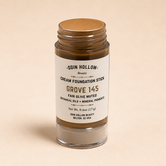 Cream Foundation Stick | Grove 145 (Dark Olive) | Botanical + Mineral Makeup