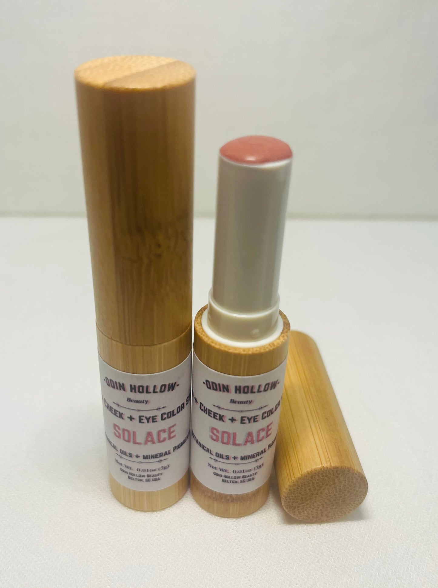 Lip + Cheek Multi Stick – SOLACE | Soft Rosy Pink Cream Blush, Lip Tint & Eye Color | Botanical Oils + Mineral Pigments