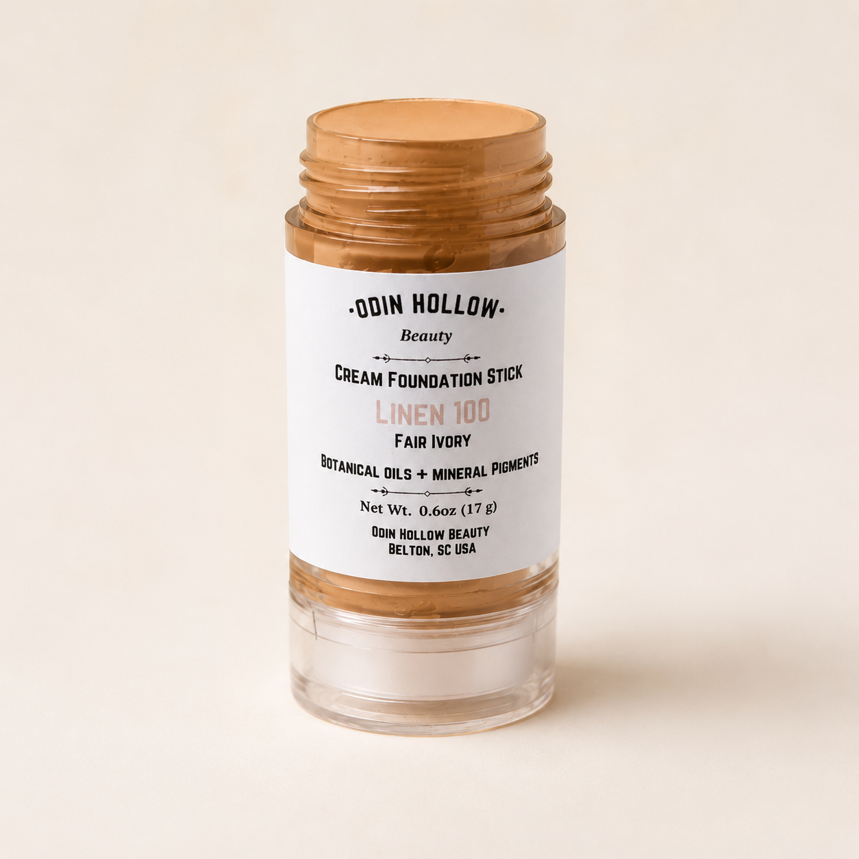 Cream Foundation Stick | Linen 100 (Fair Ivory) | Botanical + Mineral Makeup