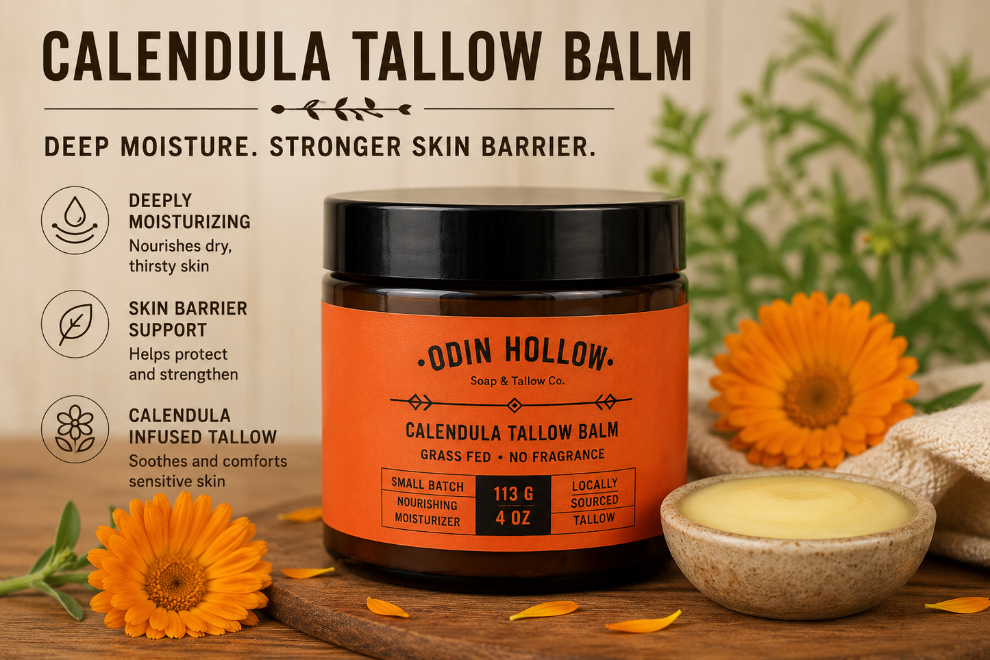 Calendula Infused Tallow Balm