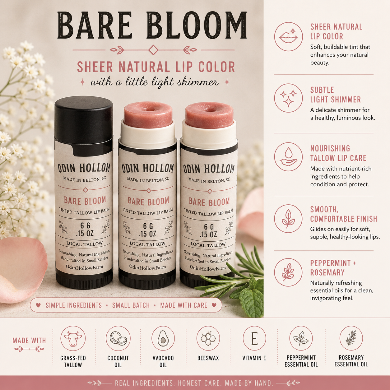 Bare Bloom | Clean Sheer Pink Lip Tint