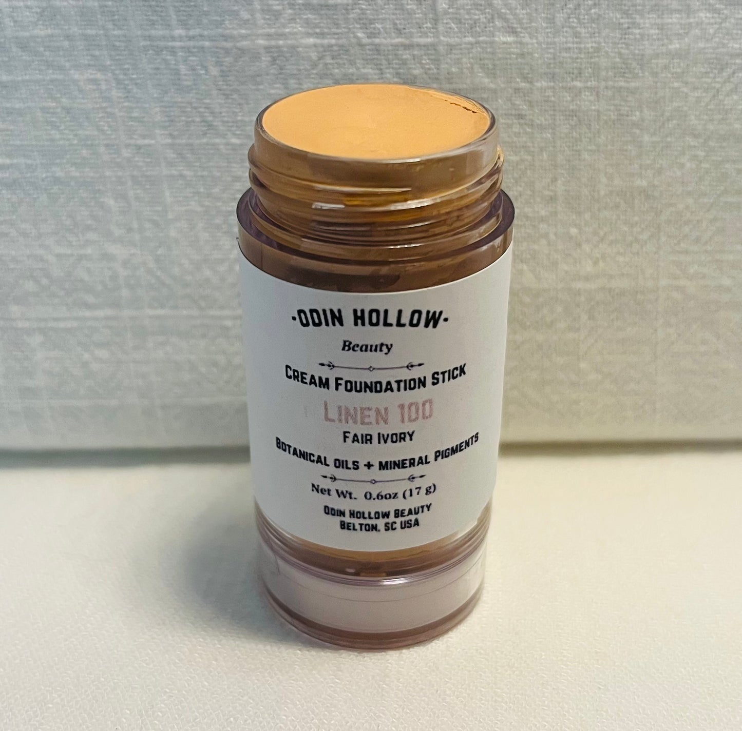 Cream Foundation Stick | Linen 100 (Fair Ivory) | Botanical + Mineral Makeup