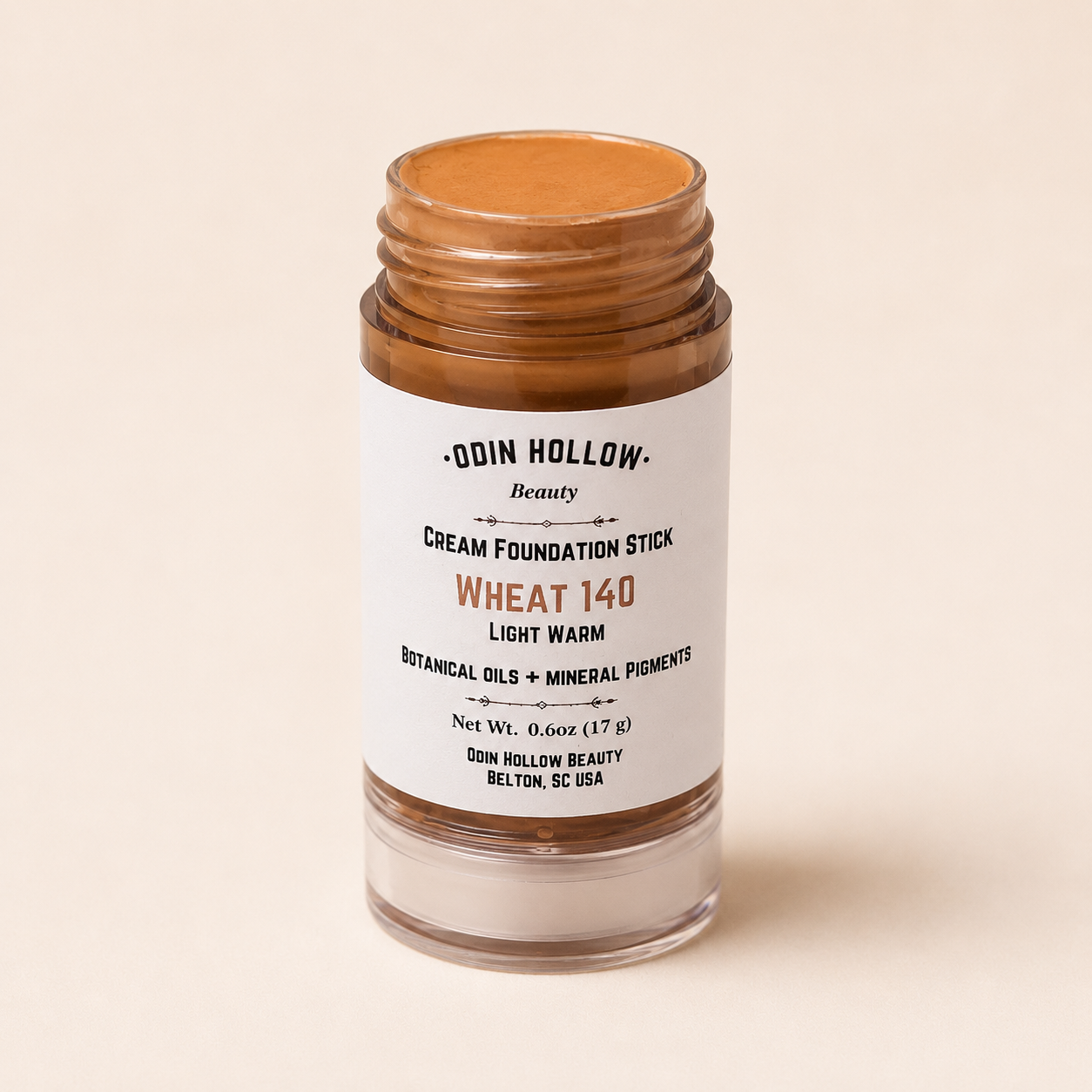 Cream Foundation Stick | Wheat 140 (Medium Warm) | Botanical + Mineral Makeup