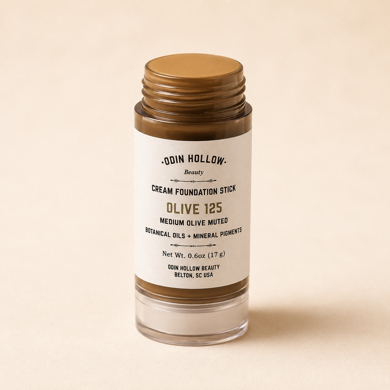 Cream Foundation Stick | Olive 125 (Medium Olive) | Botanical + Mineral Makeup
