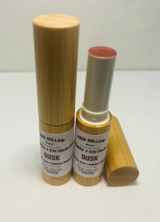 Lip + Cheek Multi Stick – DUSK | Muted Plum Cream Blush, Lip Tint & Eye Color | Botanical Oils + Mineral Pigments
