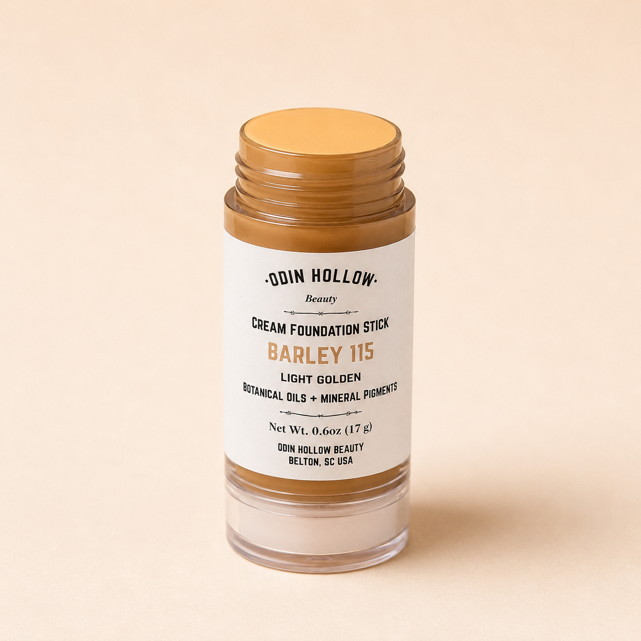 Cream Foundation Stick | Barley 115 (Light Golden) | Botanical + Mineral Makeup