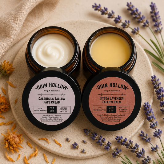 Duo Calendula Face Cream & Litsea Lavender Balm Trial Set